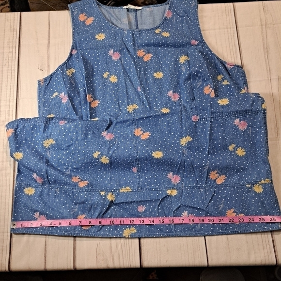 NWT CJ Banks Floral Denim Dress 20/22W - Picture 5 of 15